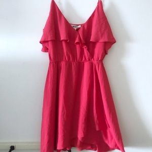 New bb Dakota pink flounce mini dress size small